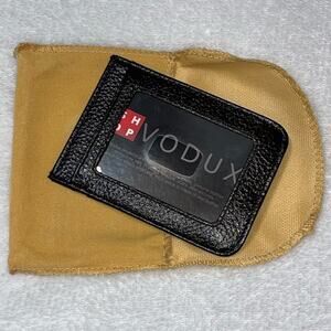 Men's Leather Magnetic Money Clip and Credit Card Holder Wallet Dark Brown New